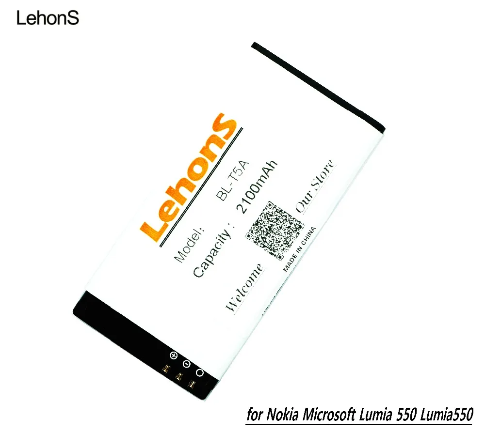LehonS 1x BL T5A BLT5A Новое поступление мобильный телефон аккумулятор для Nokia Microsoft Lumia 550