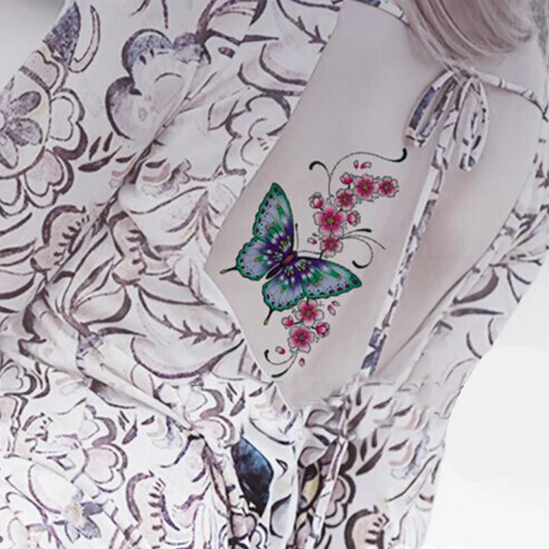 waterproof tatoo temporary stickers for lady women butterfly flower design large arm tattoo sticker | Красота и здоровье