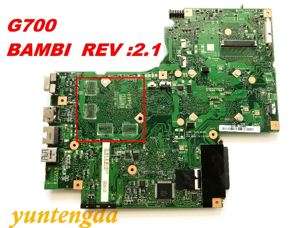 Оригинал для материнской платы Lenovo G700 Бэмби рев: 2 1 проверенные хорошие