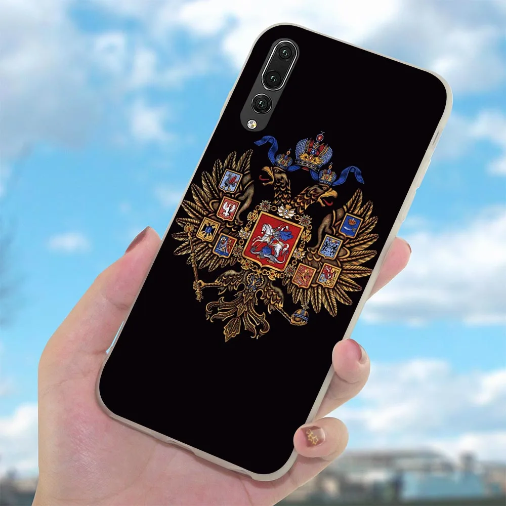Мягкий чехол из ТПУ с флагом Российской Федерации для Mate 10 Lite Huawei P8 чехлы P10 P20 Pro P