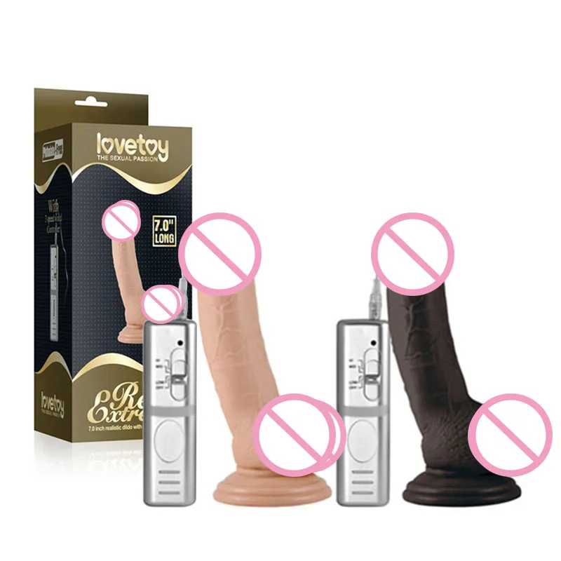 Lovetoy реалистичный 7 &quot3 Вибратор на несколько скоростей фаллоимитатор с