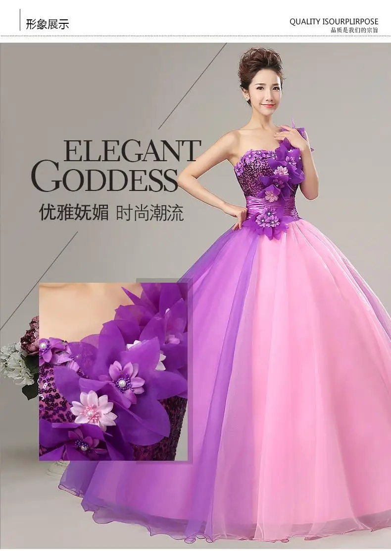 Vestidos Baratos Quinceanera, новинка, платье принцессы, бальное платье на одно плечо с цветочным рисунком, на заказ, плюс размер, платье для выпускного вечера