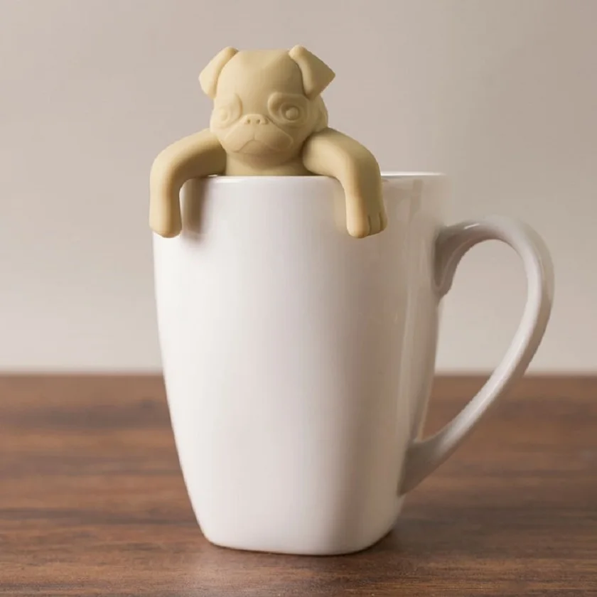MOFUNYO Cute Pug in a mug Silicone Tea Infuser Strainers Filter | Дом и сад