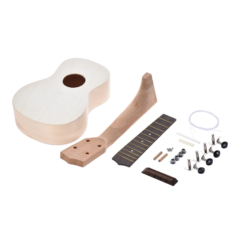 Гавайская гитара Сопрано 21 дюйм комплект сделай сам из древесины клена и шеи