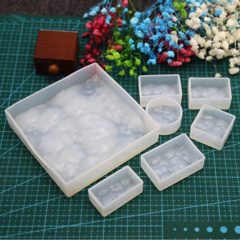 

7pcs/set 3D Water Ripple Silicone Mold Mould Epoxy Jewelry Beads Making DIY