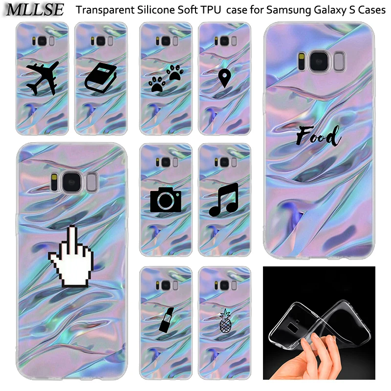 Радужный переливающийся силиконовый чехол для Samsung Galaxy Note 10 Plus S8 S9 S10 5G S6 S7 Edge S5 S10e