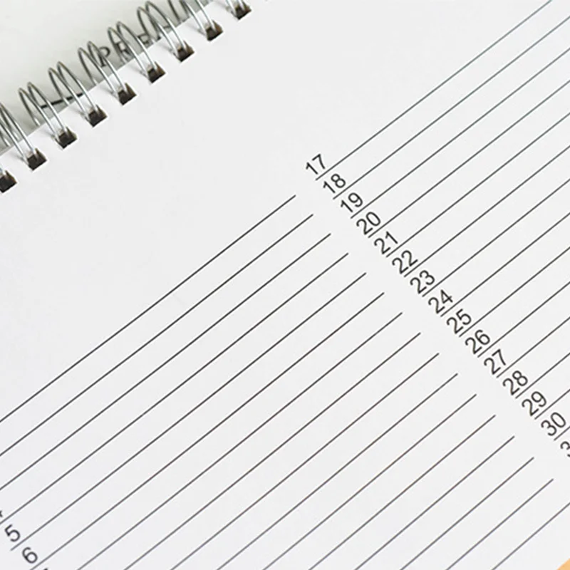 2019 Настольный блокнот для проверки календаря лаконичный Ежедневник с катушкой