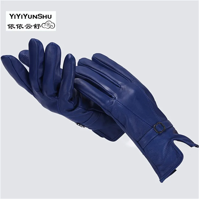 color 10 Yiyyunshu перчатки из натуральной овчины для женщин Натуральная Шерсть Зима Осень теплые меховые перчатки натуральный мех перчатки из натурального меха женские - Цвет: color 10