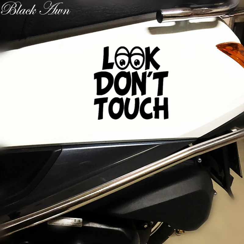 Посмотрите не Touch забавные наклейка на автомобильный бампер Rude сарказм винил