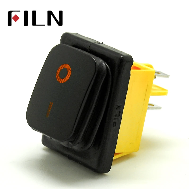 30A/250V 16A/250V тяжелой нагрузке 4 pin t85 герметичный водонепроницаемый включения выключения кулисный переключатель со светодиодной подсветкой 12V 24V 110V 220V 380V черная покраска