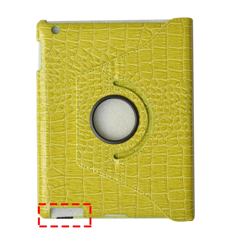 Green-EYW-234 Чехол для планшета для Apple ipad 2 3 4, старая модель, 360 вращение, Крокодиловая Кожа, защитный рукав, поворотный Чехол, оболочка для ipad 2/3/4 - Цвет: Green-EYW-234
