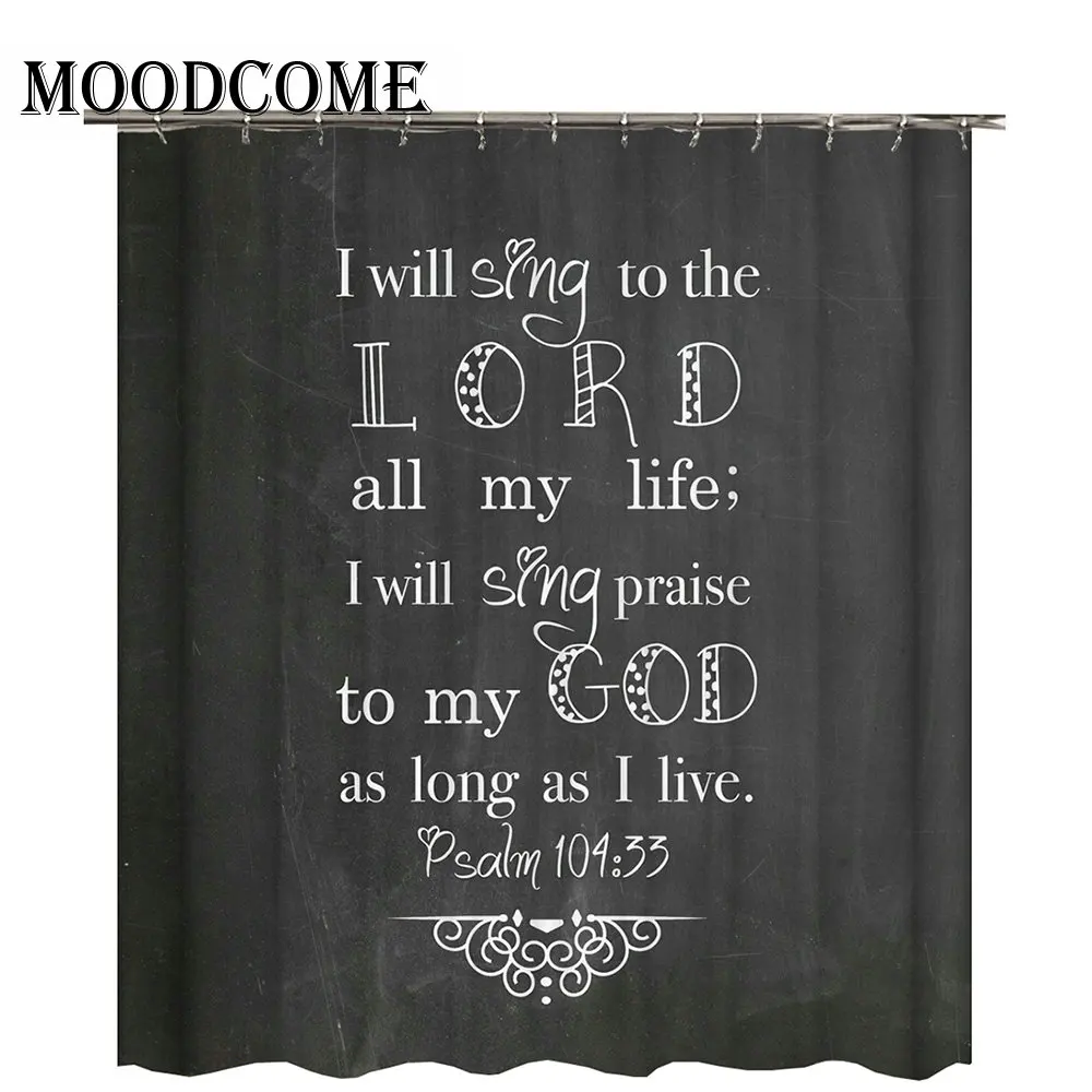 

Пойте Господу Водонепроницаемая занавеска для ванной страна Настенный декор большое дерево ткань для ванной комнаты занавеска для душа