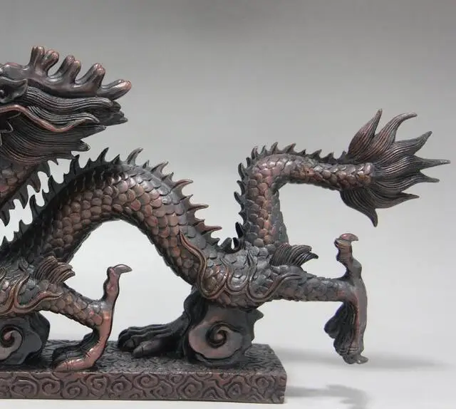 Китайский Королевский красная бронза Медь Lucky зодиака Играть бисера зверь