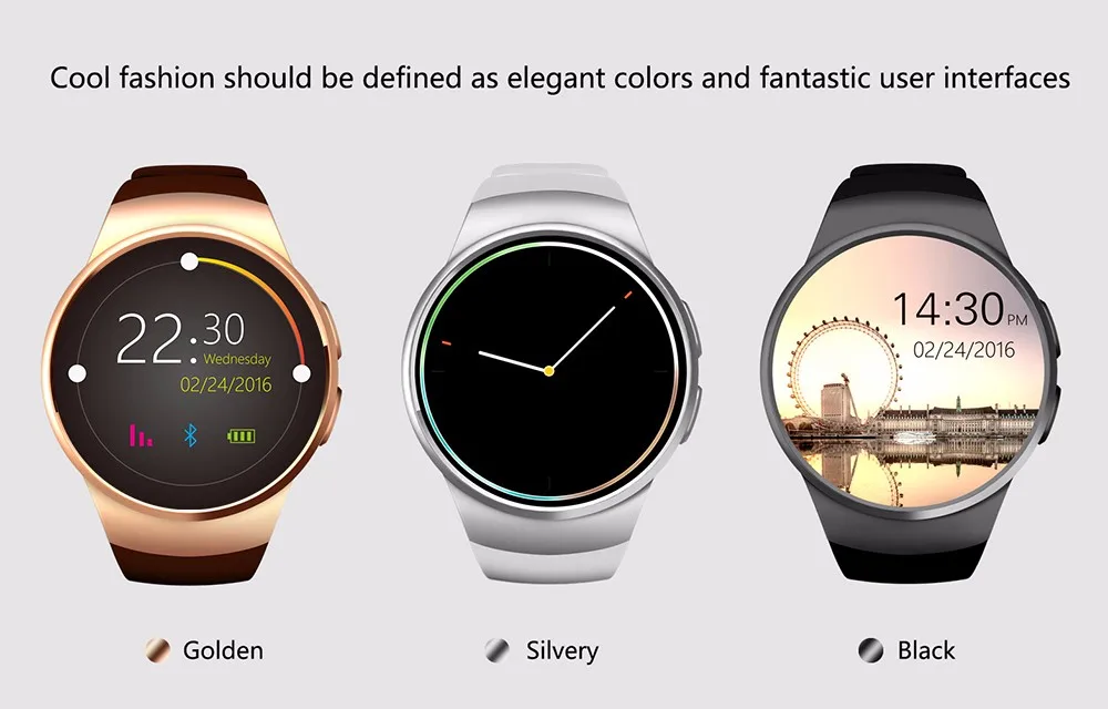 Smartch Новинка 2017 года KW18 Смарт-часы сердечного ритма Bluetooth SmartWatch SIM Совместимость с