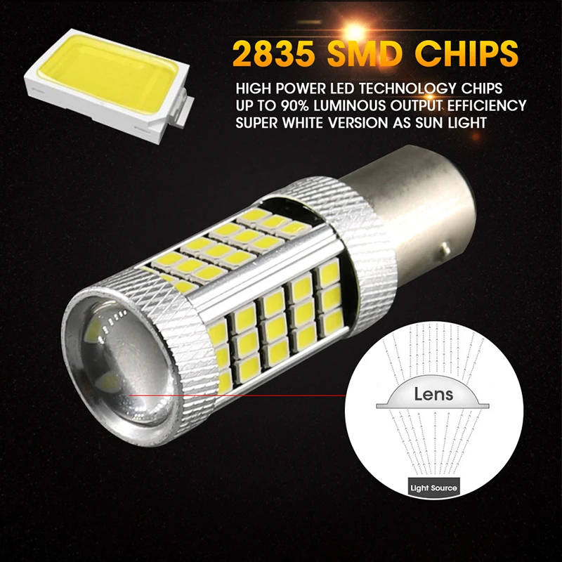 Hlxg 2 шт. P21/5 Вт Bay15d светодиодный 12 V автомобильный 1157 66 SMD 5635 Автомобильные стоп
