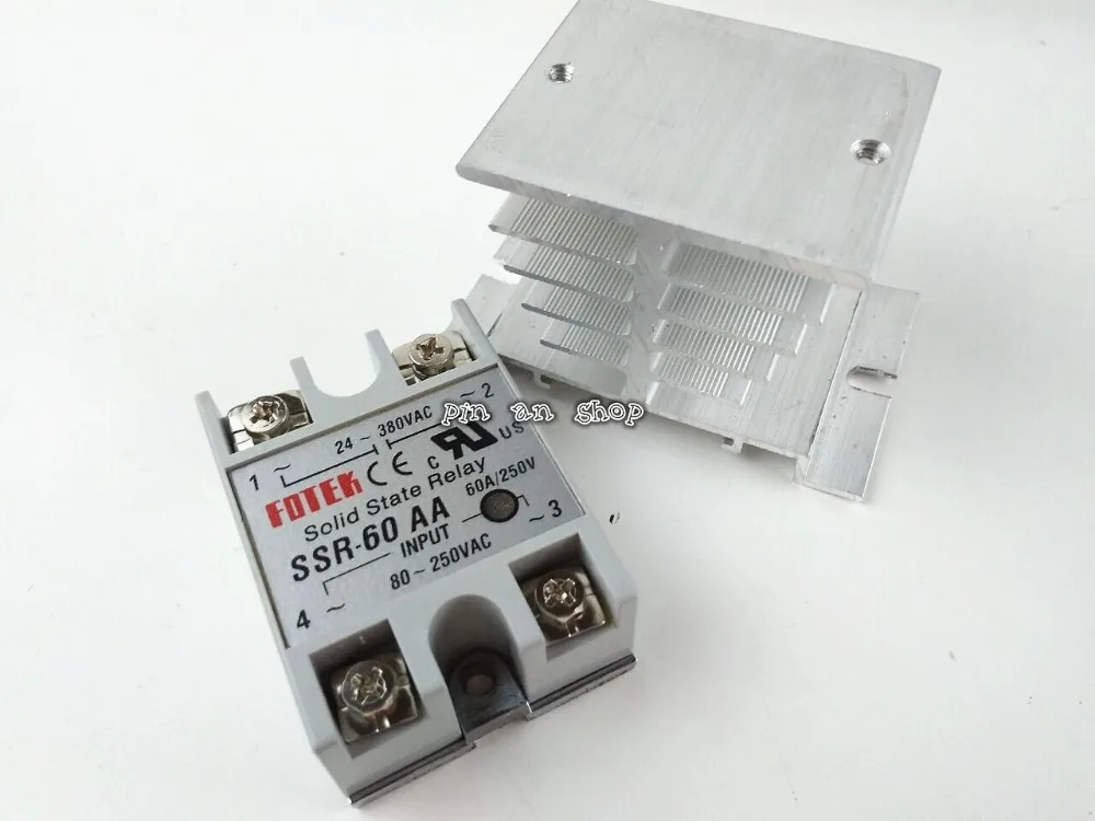 1 шт SSR 60AA 60A твердотельный релейный модуль 80 250 В переменного тока вход 24 380VAC|Реле| |