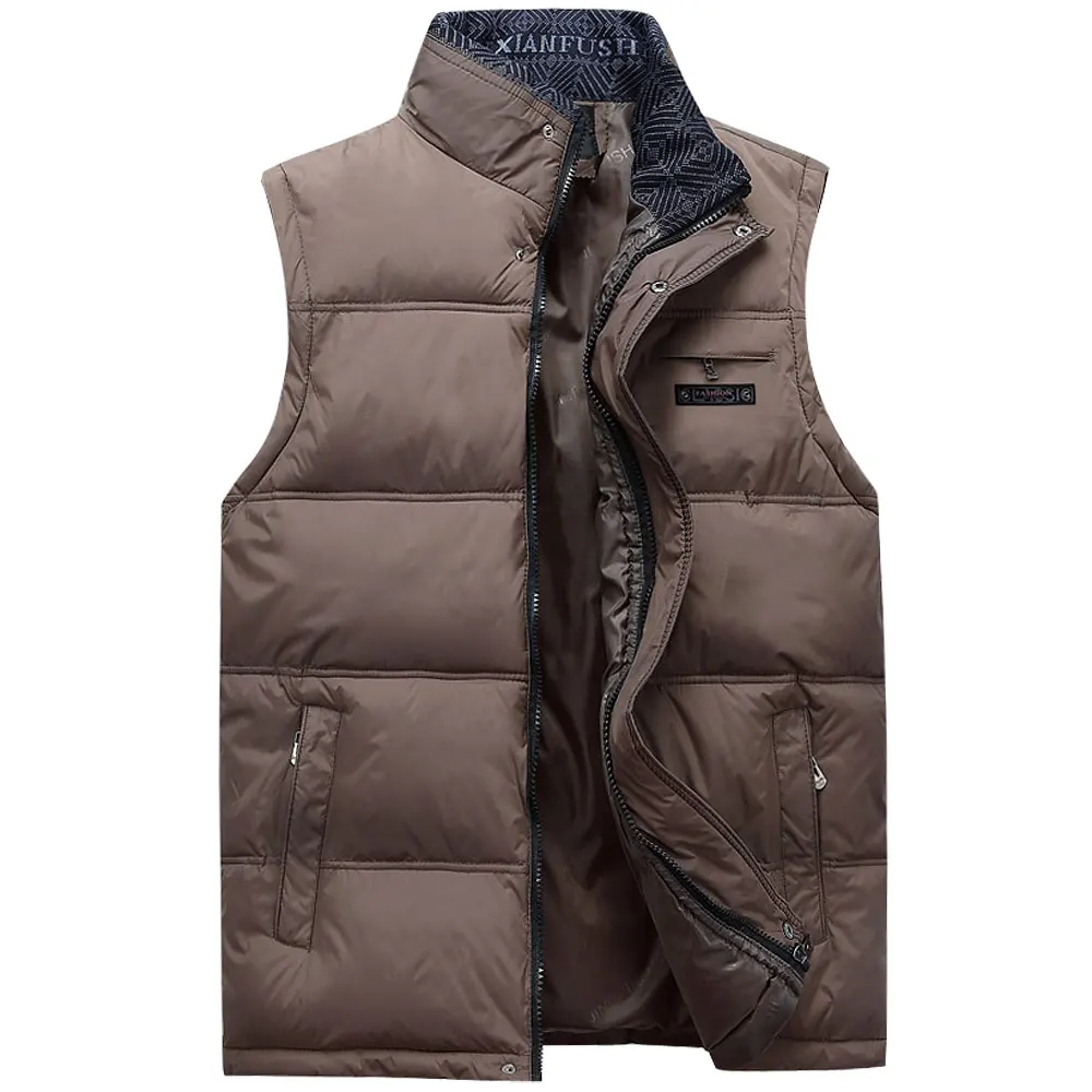 2021 для мужчин без рукавов жилет Homme зимние повседневные пальто мужской размера