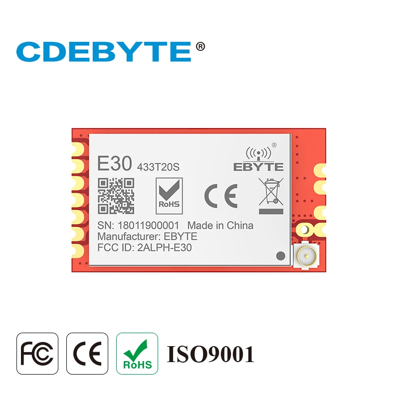 

E30-433T20S SI4438 433mhz 100mW IPX Stamp Hole Antenna IoT uhf Wireless Transceiver 433 MHz SMD Transmitter Receiver Module
