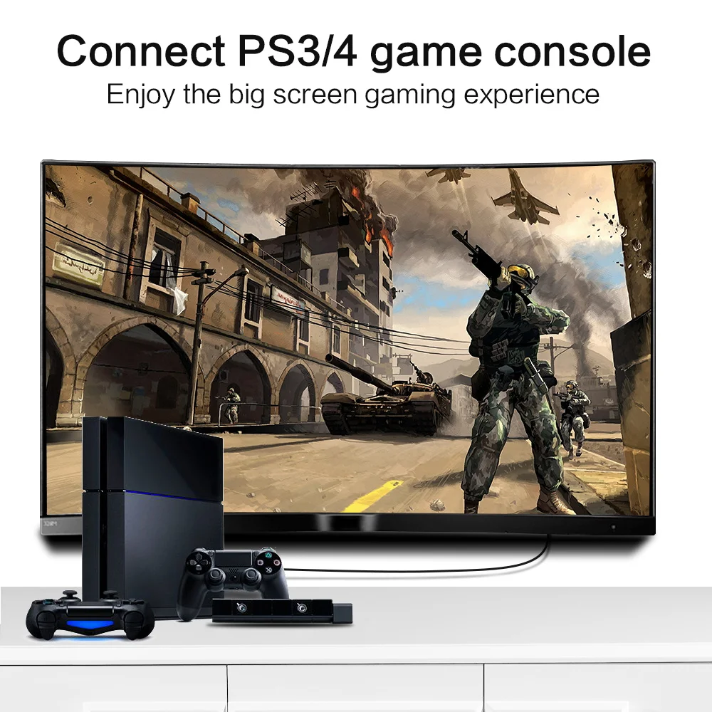 1080p 3D HDMI в кабель адаптер позолоченный штекер плоская линия папа 0 3 м 5 1 для