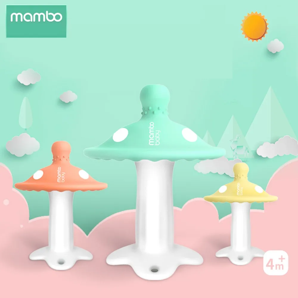 Mambobaby форма соска Детские Силиконовые Прорезыватели BPA бесплатно Прорезыватель