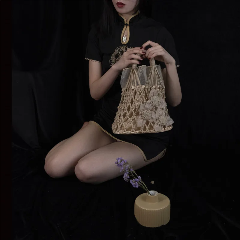 Женская модная плетеная сумка на плечо однотонная тканые пляжные сумки женские