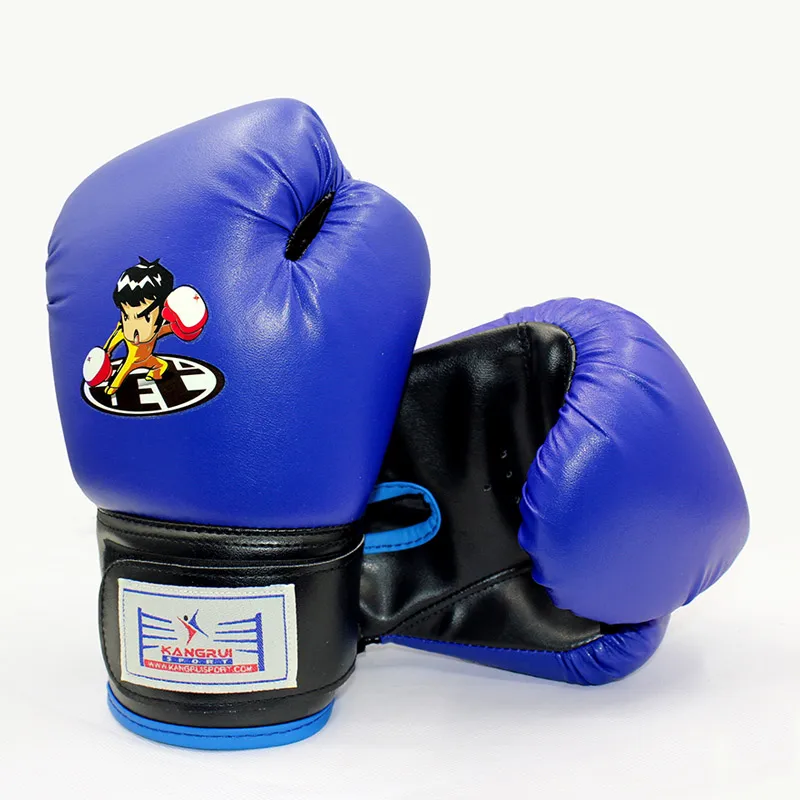 Детские Девочки Мальчики PU боксерские перчатки красочный мультфильм Спарринг