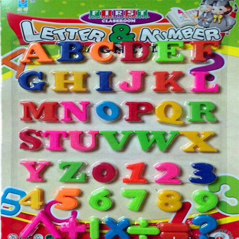 Настенные наклейки для детей набор из 26 красочных обучения на магните цифры