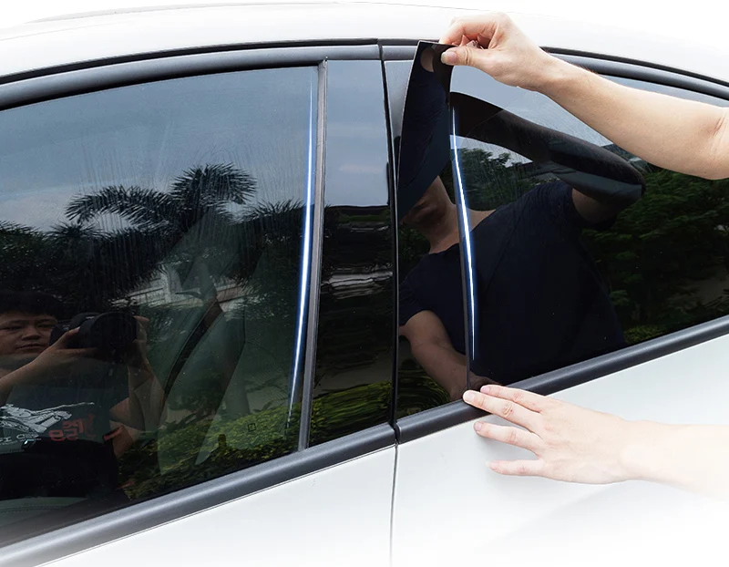 

8pcs for BAIC X65 S50 Window column Decoration pc sticker Black mirror
