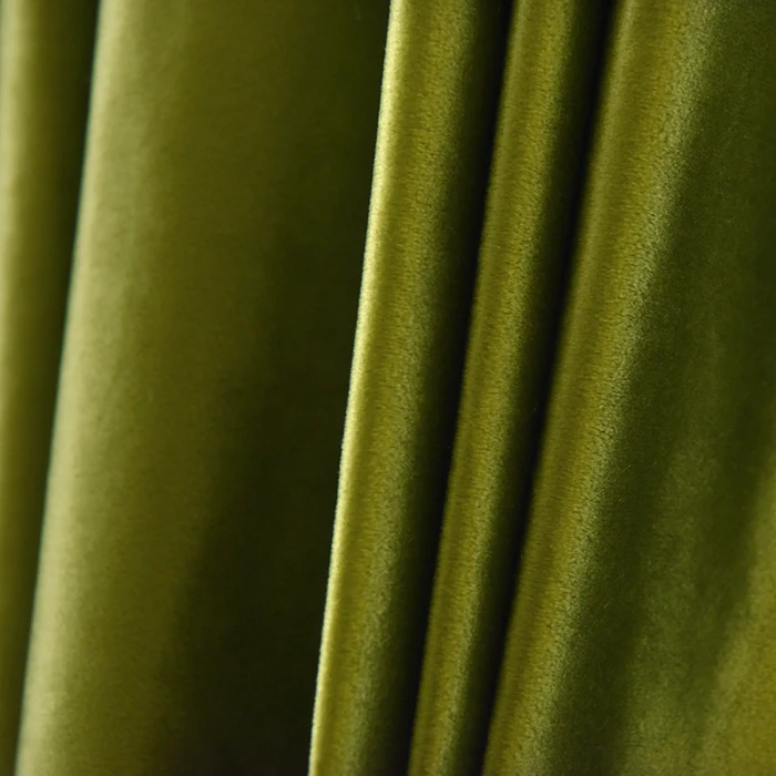 Занавес на заказ роскошный Европейский стиль утолщенный однотонный зеленый