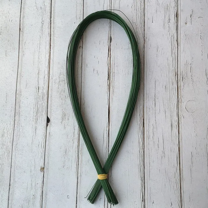 PVC Green 100 шт./лот 22#24#80 см Длина DIY нейлоновый,, цветок железные провода Провод с цветочным рисунком цветочных венков и аксессуары - Цвет: PVC Green