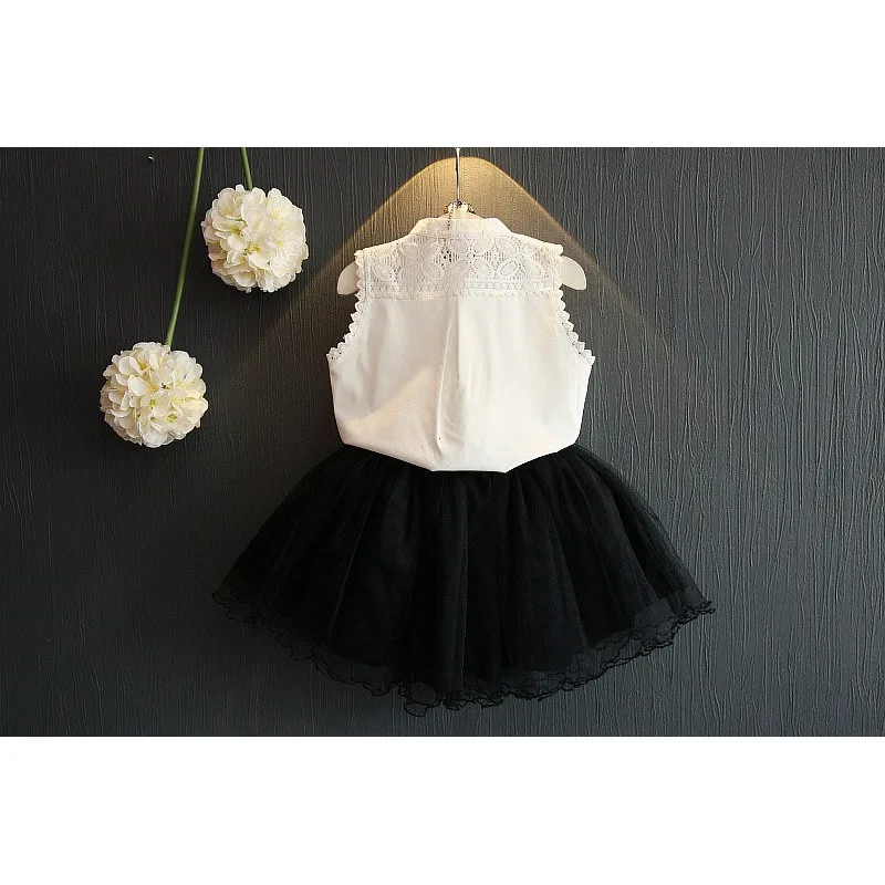 Hot sale 2017 new fashion cute lace floral shirt+dress two set Children kid baby girl dress | Детская одежда и обувь