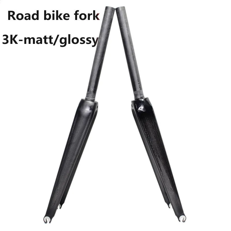EC90 700CC Carbon fiber Road Bike Fork 1-1/8 3K Bicycle Forks 28.6mm Free Shipping | Спорт и развлечения