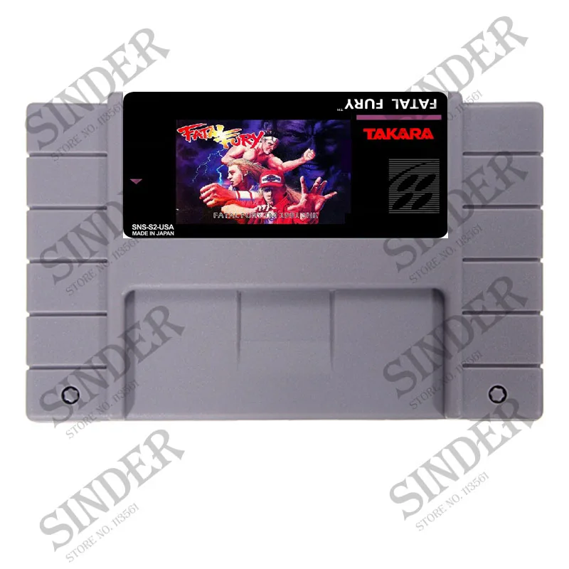 Роковые ярости 16 бит большой серый карточки для Супер игры NTSC | Электроника