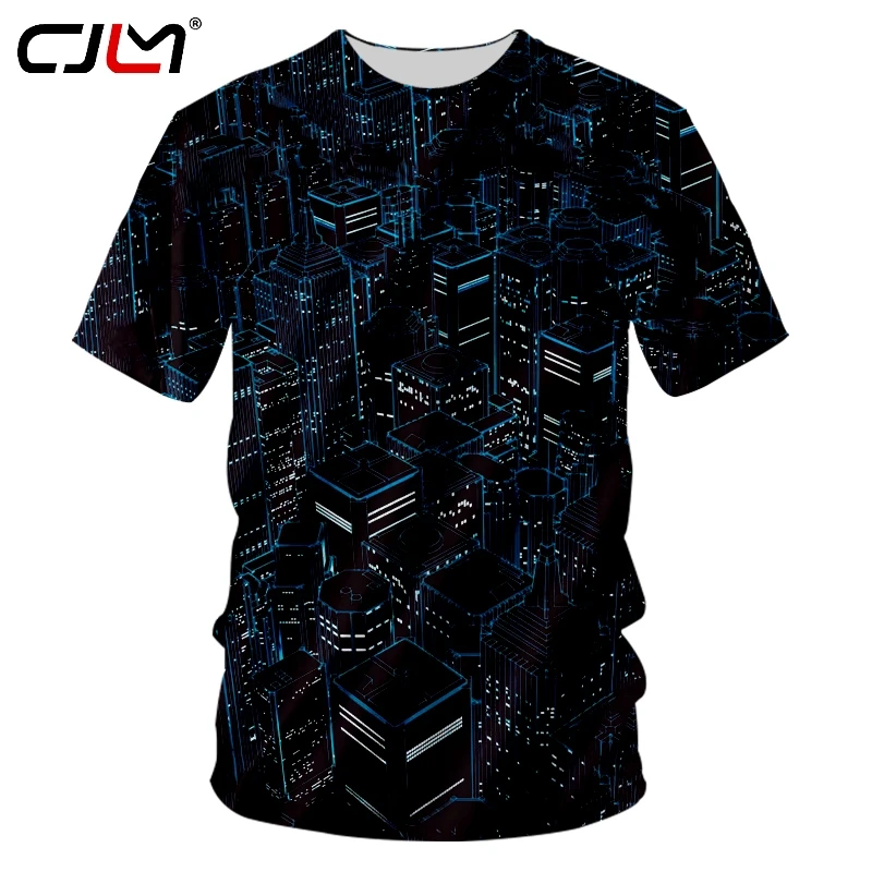 

Футболка CJLM Мужская, черная, с круглым вырезом, с 3D-принтом