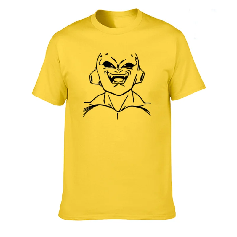 Аниме футболка с большим лицом для мужчин Драконий жемчуг Z DBZ Хлопковая мужская