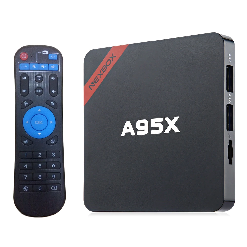 CLEARNESS Nexbox A95X B7N Smart TV Box Bluetooth 4.0 Amlogic S905X Quad Core 64 Bit Cortex A53 4K X 2K H.265 2.4GHz WiFi | Электроника