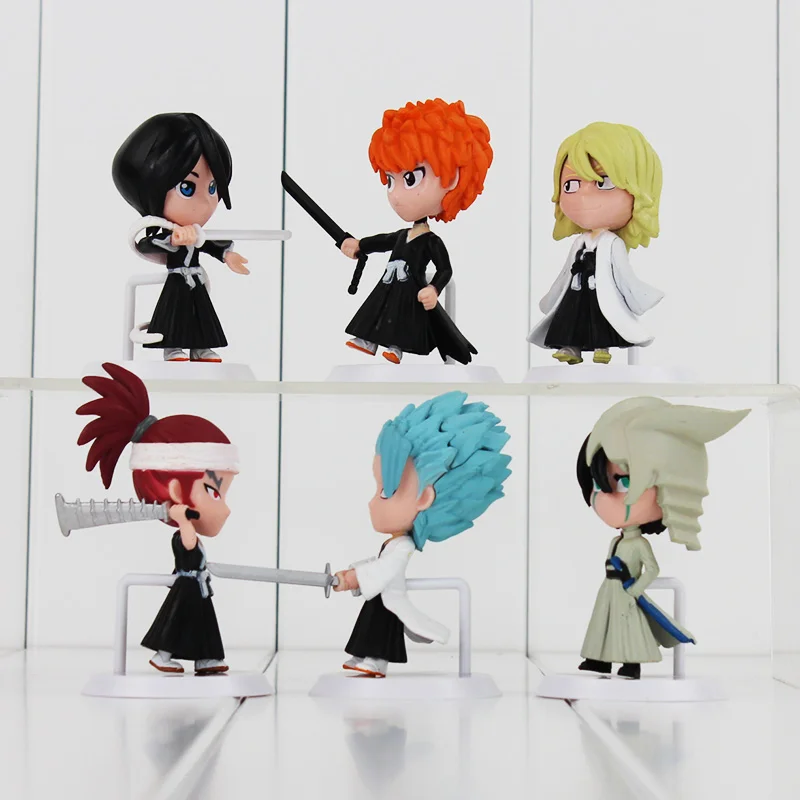 6 шт./компл. Аниме Bleach Ичиго Ulquiorra cifer Renji Ichimaru Радиоуправляемый вертолет Gin Toushirou ПВХ Фигурки игрушки куклы