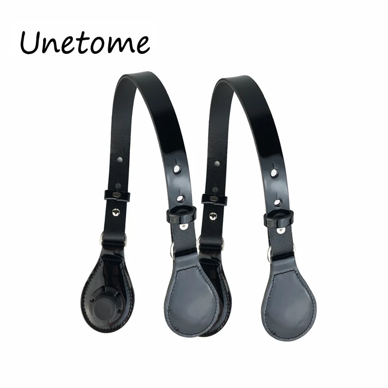 

Лаковые черные регулируемые плоские съемные ручки из искусственной кожи с отверстием для конца ручки Obag для O-Bag аксессуары для ручек