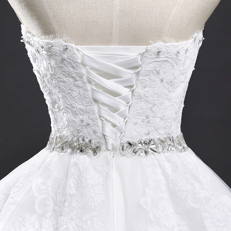 Fansmile Vestido De Noiva винтажное кружевное свадебное платье плюс размер подвенечные Свадебные платья Тюль FSM-282F