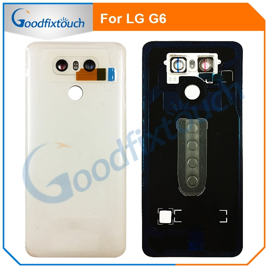 Задняя крышка для Lg g6 Крышка батарейного отсека чехол двери корпус с объективом