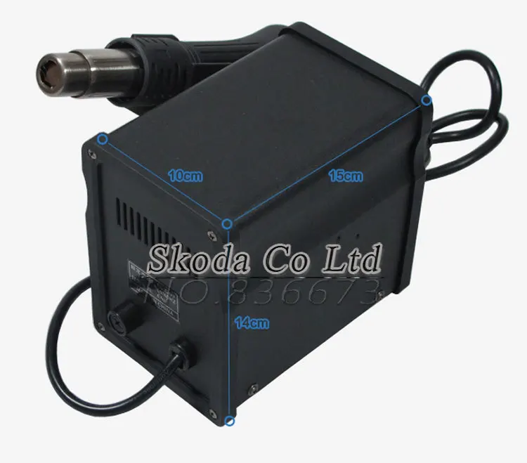 SAIKE 858D паяльная станция с горячим воздухом цифровой дисплей для BGA SMD + 4 шт. насадки