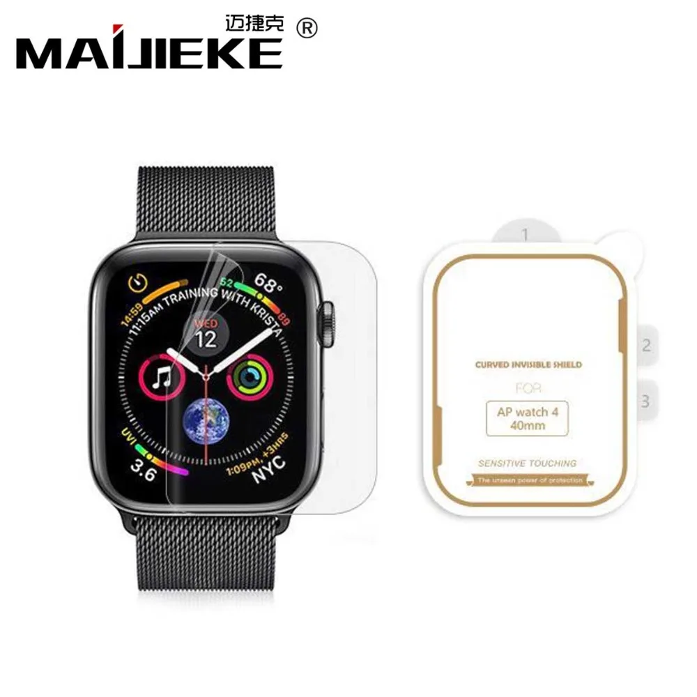 3D изогнутые полное покрытие Nano пленка для Apple Watch 3 2 1 4 38 мм 42 40 44 серии защитная из