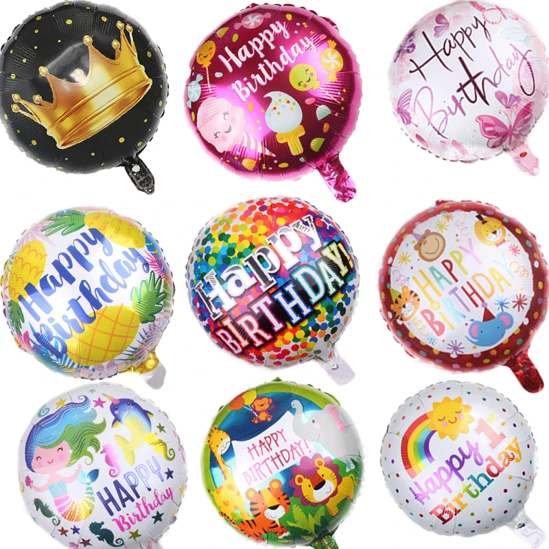 5 шт. 18 дюймов Globos фольгированные шары С Днем Рождения Baby Shower Надувные игрушки