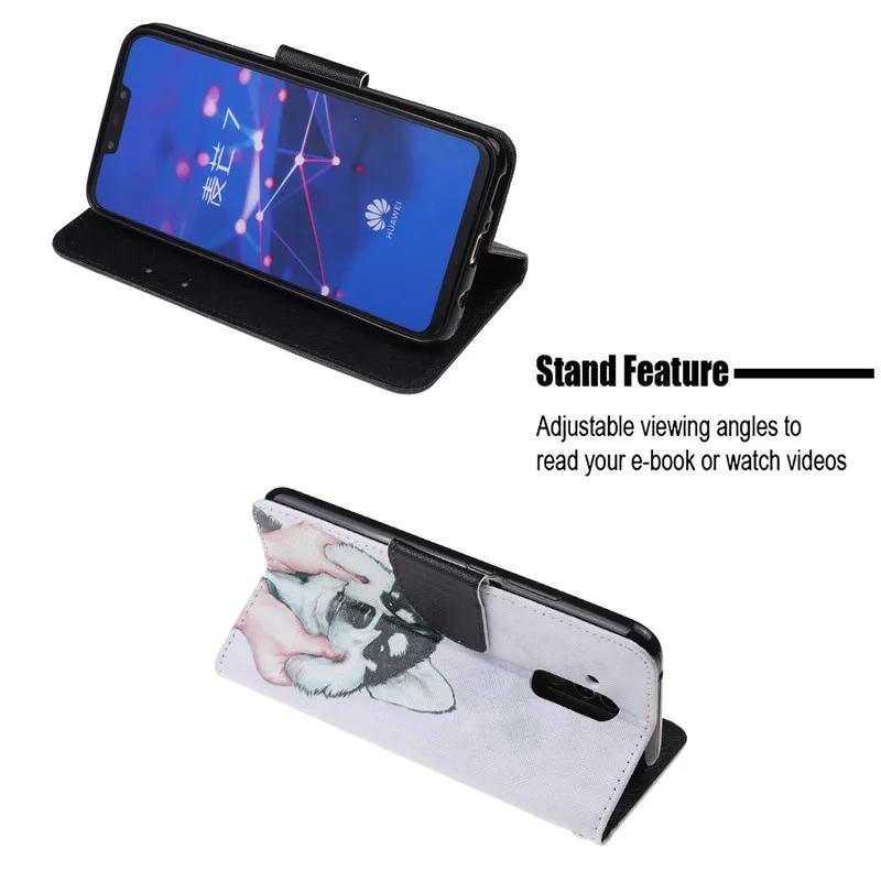 

Cartoon Dog Case For Coque Huawei Mate 20 Lite Case Flip Leather Back Cover For Huawei Mate 20 Pro Case Cover Phone Case Fundas