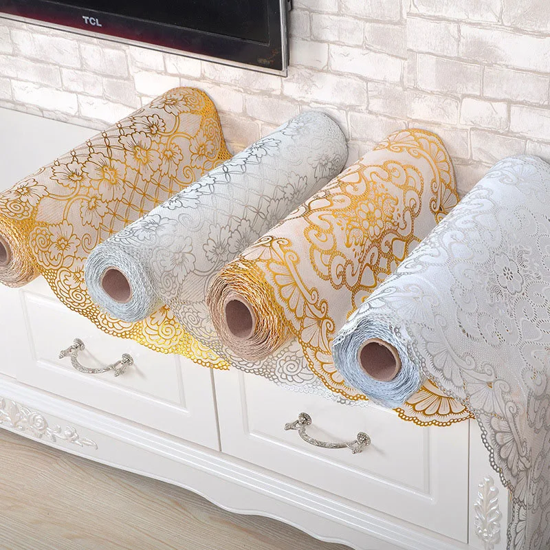 European Gold Silver PVC Table Cloth Overlay Tablecloths for Dining Waterproof Oilproof Floral Printed Anti Hot | Дом и сад