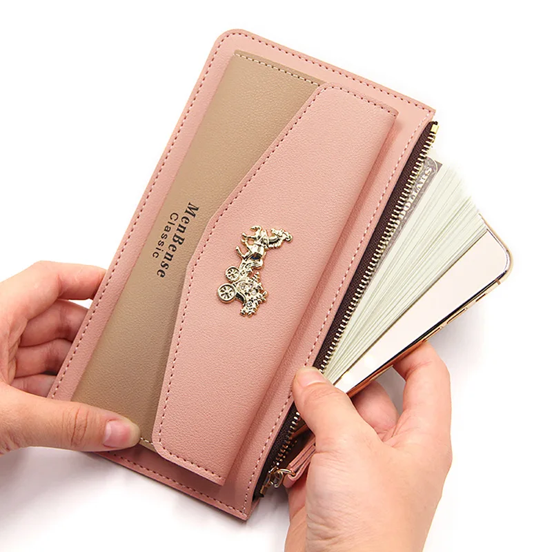 PHAMOZ модные роскошные длинные деньги кожаный телефон большой клатч для женщин на