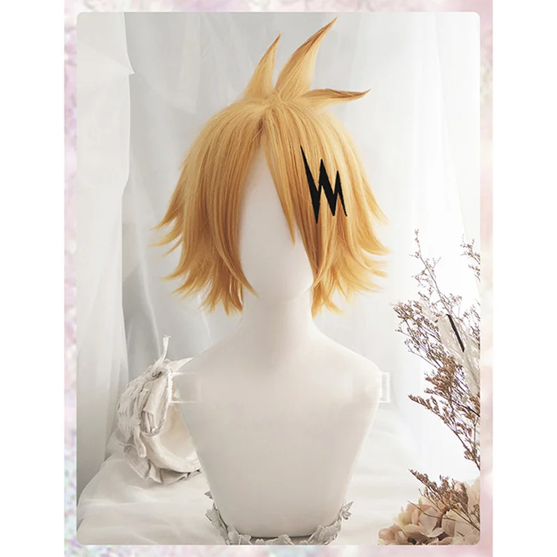 Boku no Hero academic Kaminari Denki парик косплей костюм My для мужчин и женщин короткие
