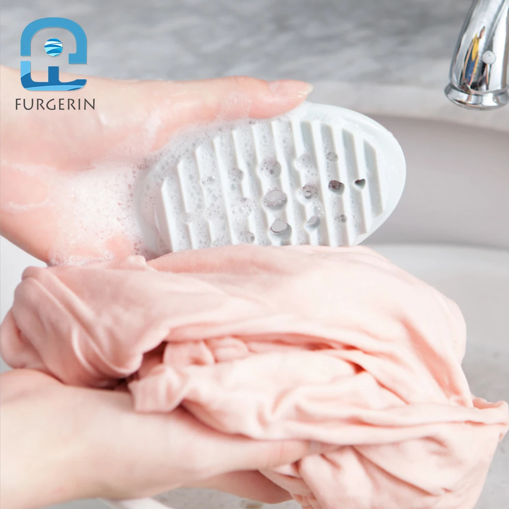 

FURGERIN silicone Soap Holder Silicone Cleaning Brush bathroom soap case travel Soap Box portable container box Home Accessories