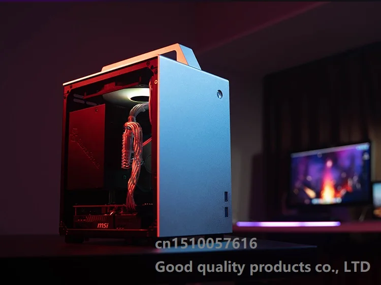 Продукт Jonsbo T8 ITX портативный мини алюминиевый корпус боковой прозрачный маленький чехол для компьютера серебристый