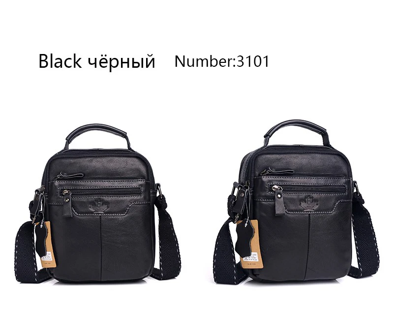 Men's bag Genuine Leather Men Shoulder Bag Handbag Crossbody Hand Bags for Men Fashion Zipper Messenger Bags ZZNICK